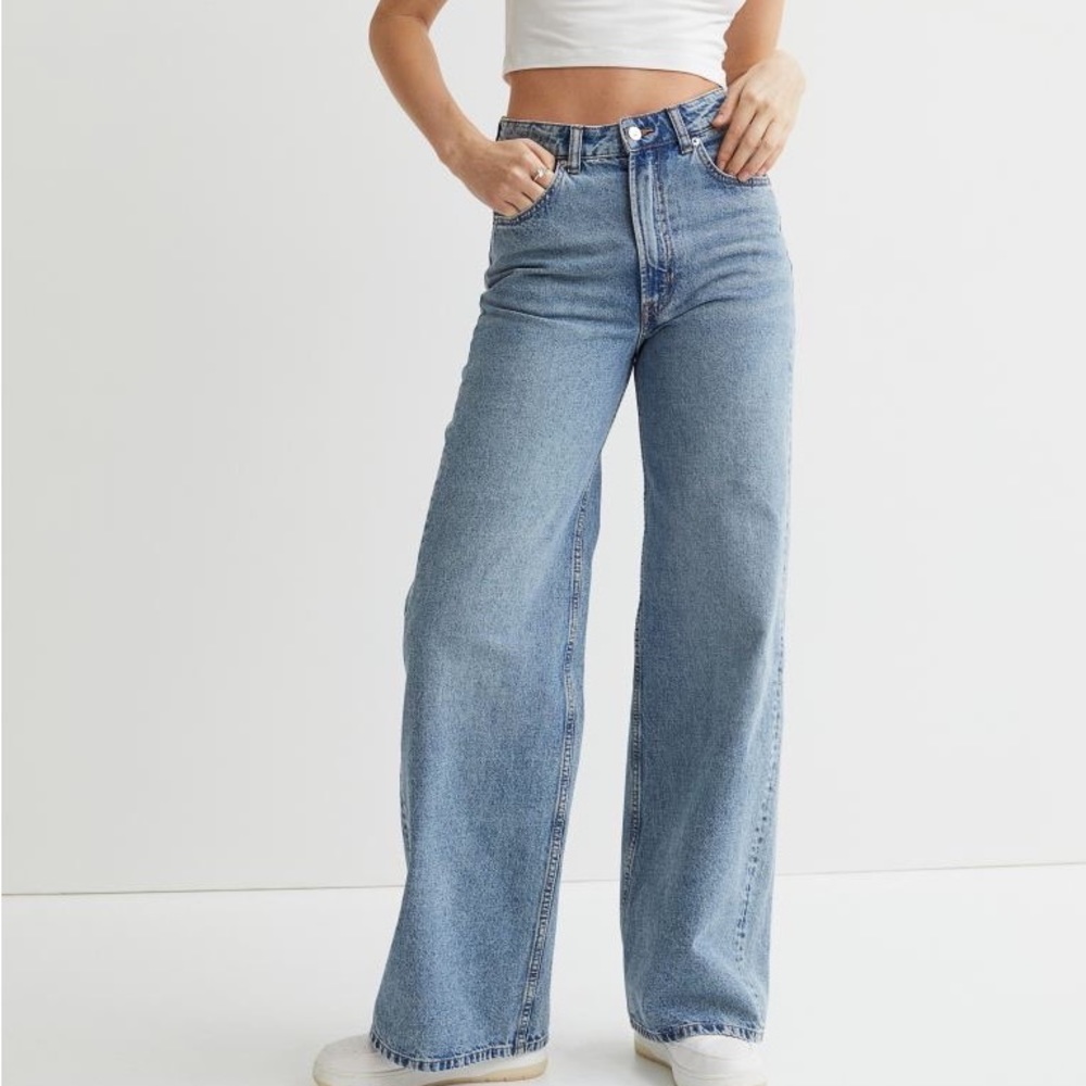 H&M wide leg jeans